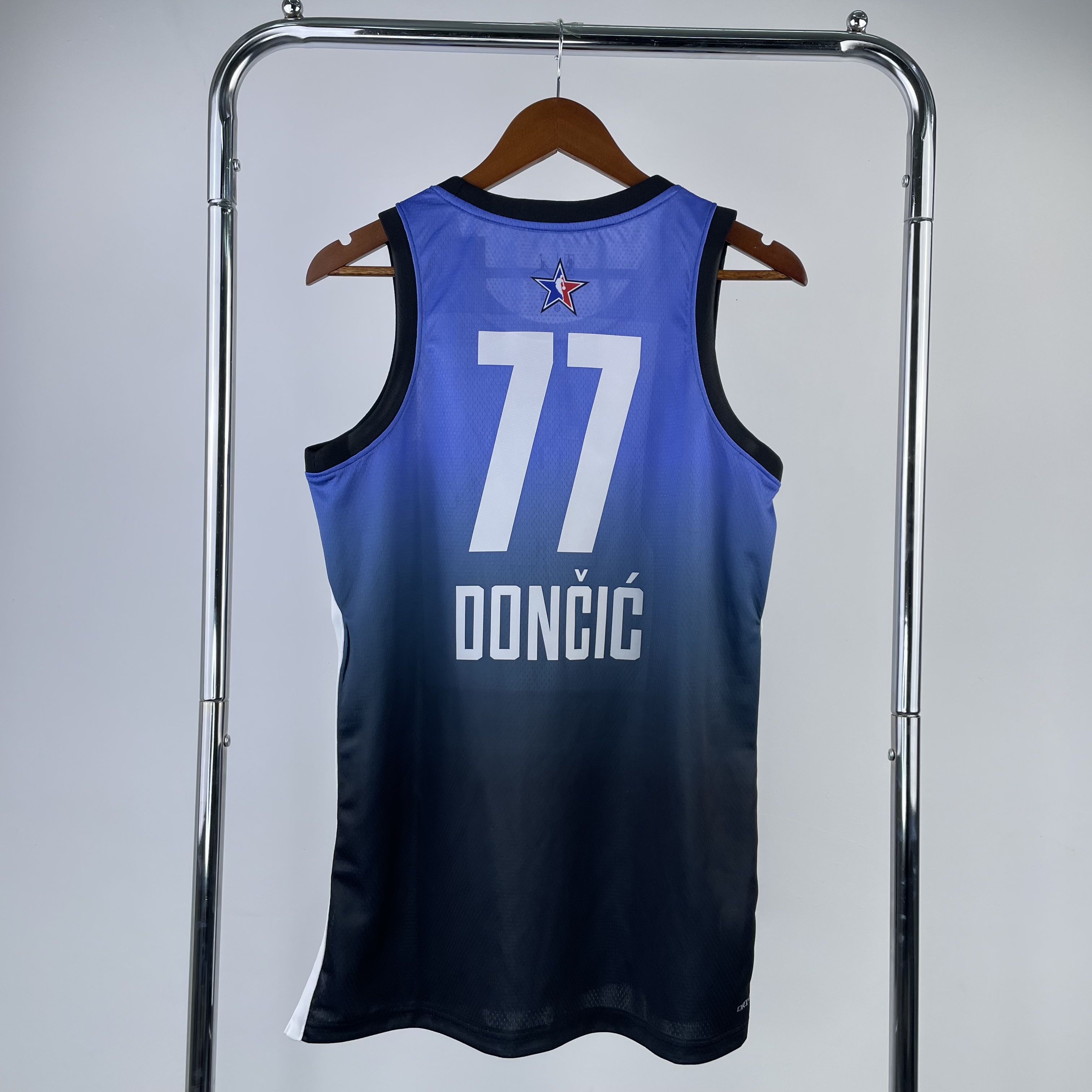 Men Dallas Mavericks #77 Doncic Blue All Star Jordan style Seasons 2023 NBA Jersey